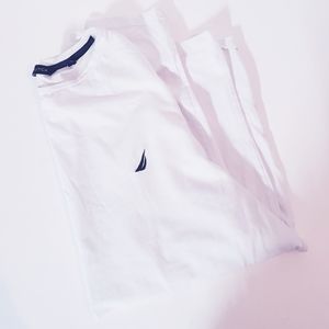 White Mens or Womens NauticaLong Sleeve Tee